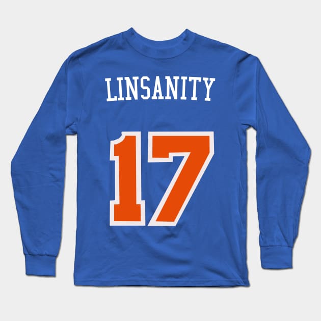 Jeremy Lin 'Linsanity' Nickname Jersey - New York Knicks Long Sleeve T-Shirt by xavierjfong